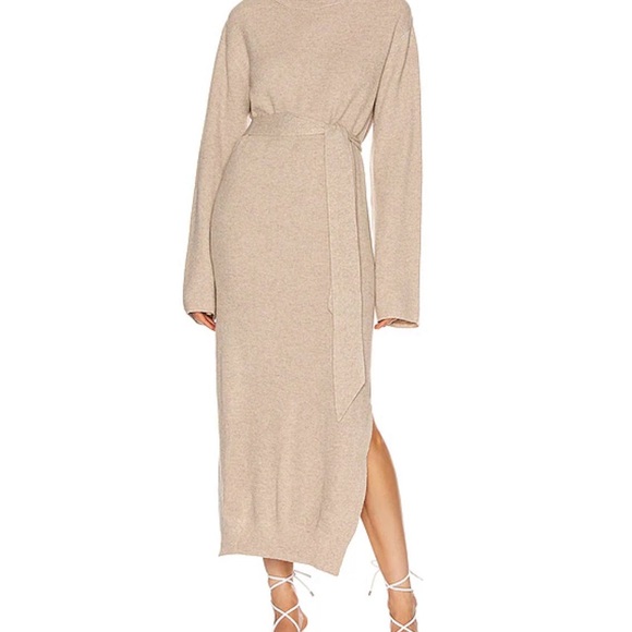 Nanushka Dress, color Neutral, Long Sleeve with Turtleneck, size M - Picture 7 of 7